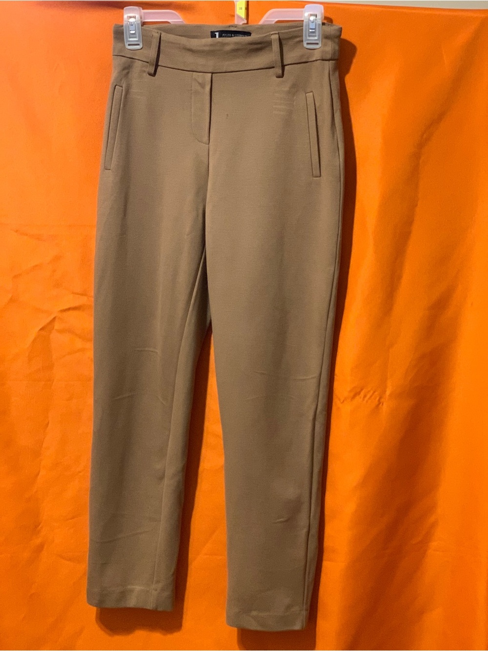 Jules & Leopold Women’s Tailored Taupe/ Tan Pants with Faux Pockets